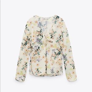 Zara Floral Print Blouse